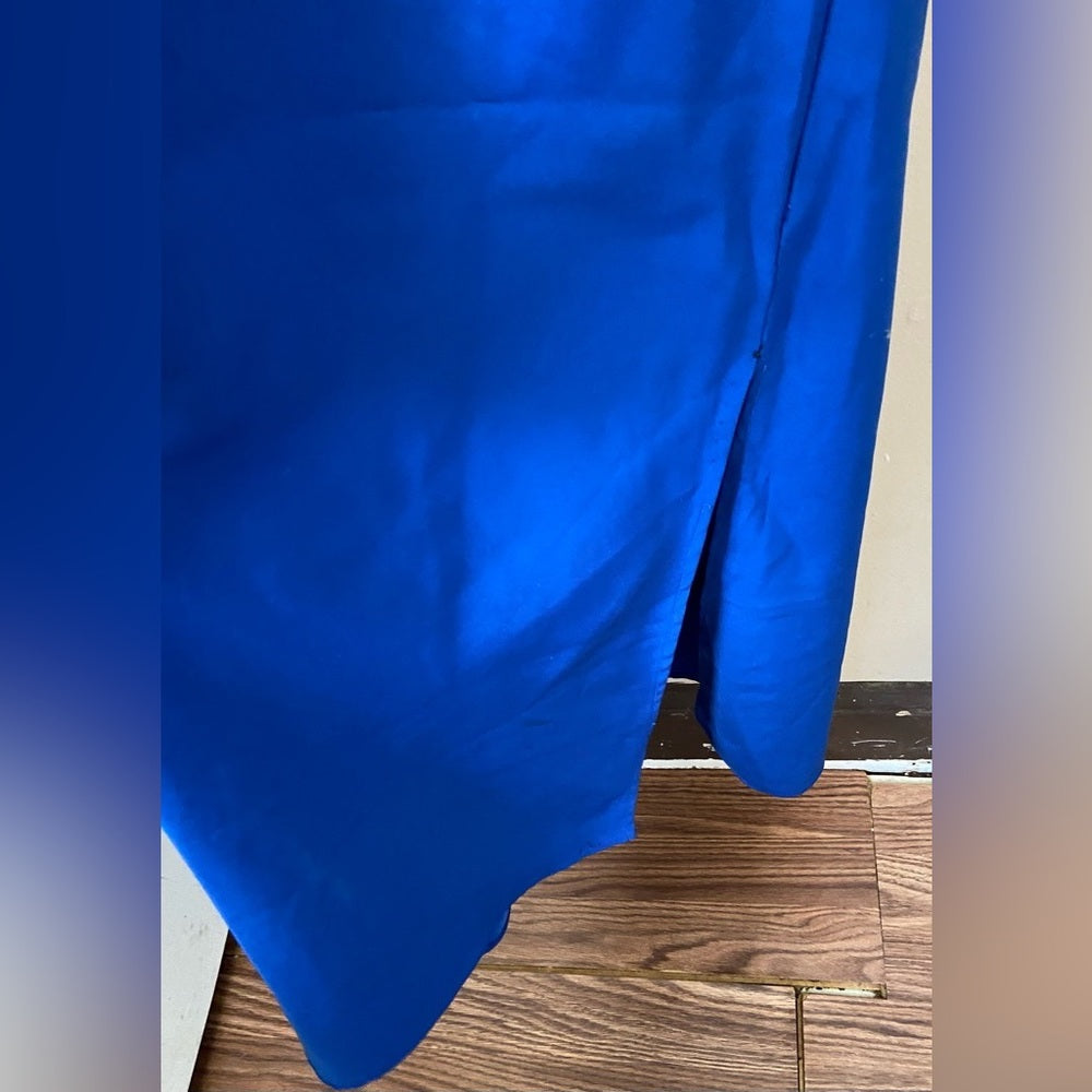 Beautiful,  Blue Hi-slit, Backless Nightgown (M)