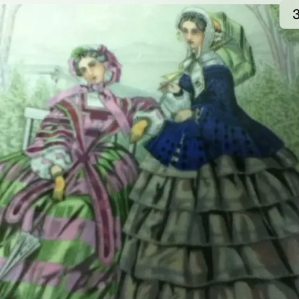 Vintage, Impertial, Salem China Co.,  11in Victorian Ladies Portrait Plate