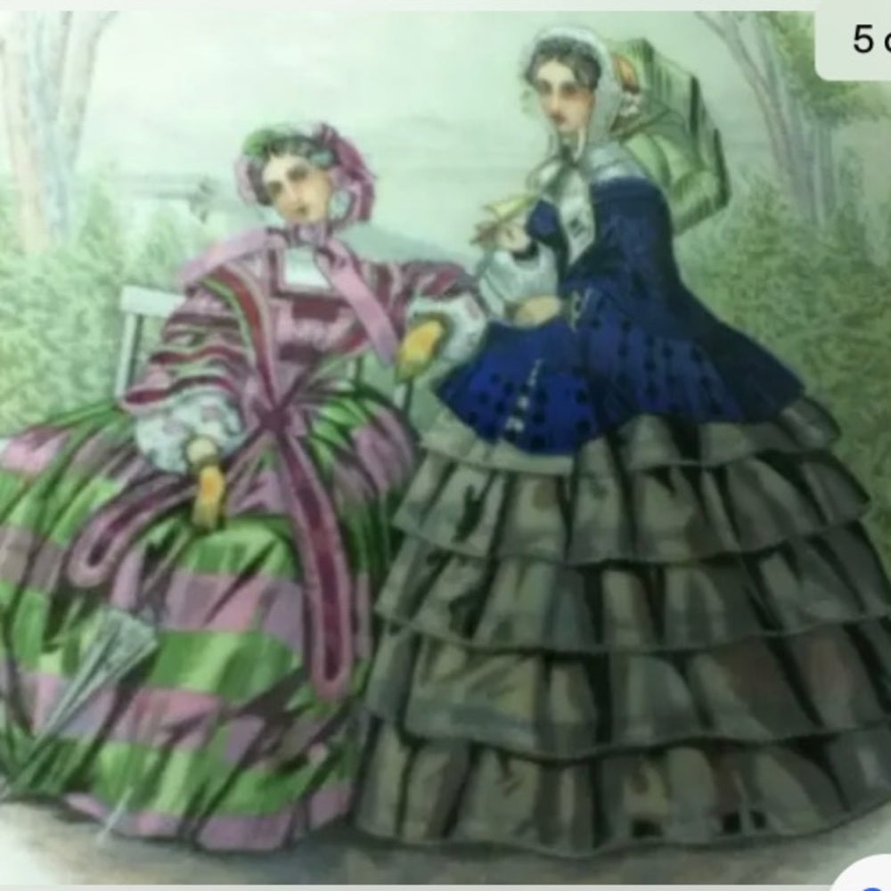 Vintage, Impertial, Salem China Co.,  11in Victorian Ladies Portrait Plate