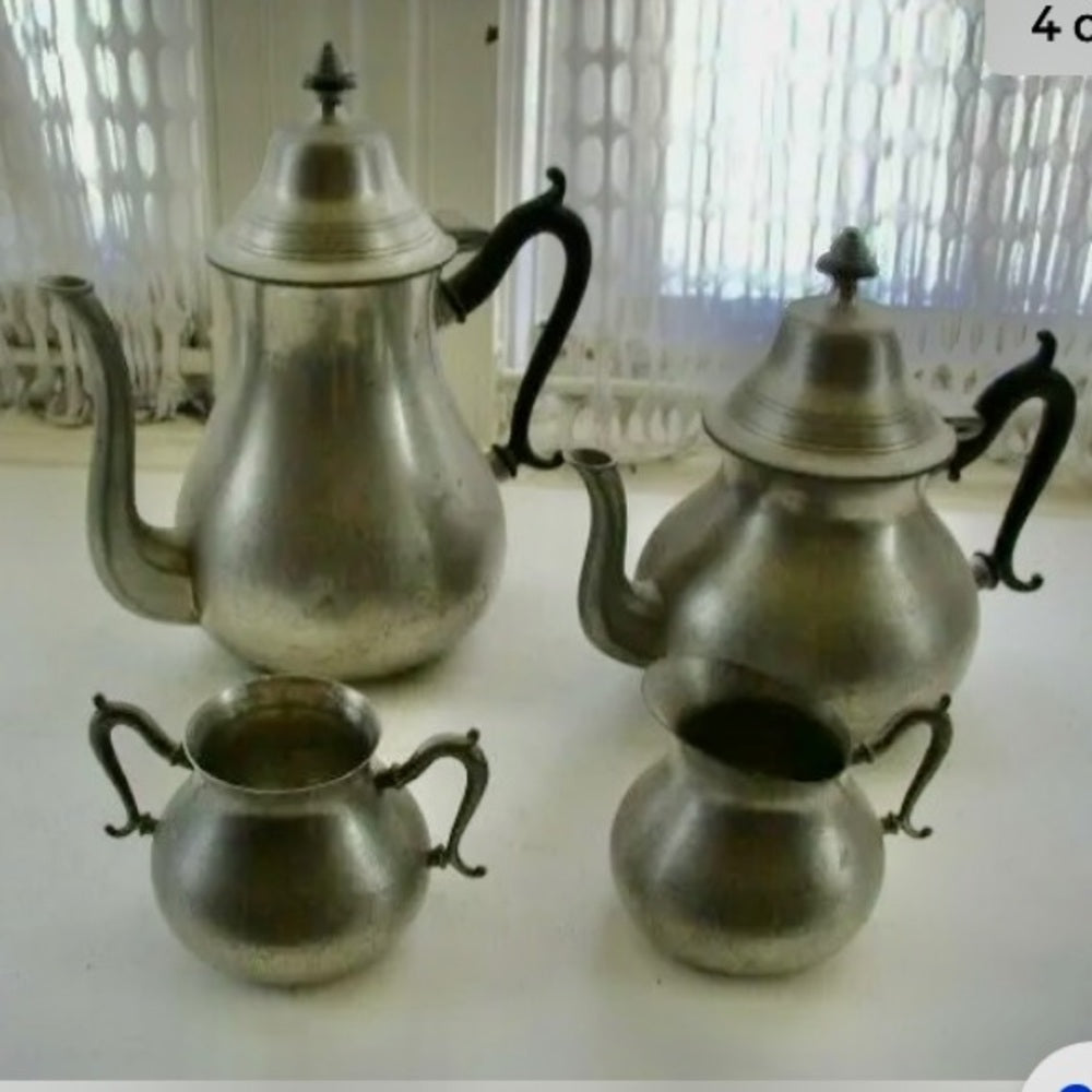 Vintage, Made in Holland, 5-pc Pewter Coffee and Tea Service