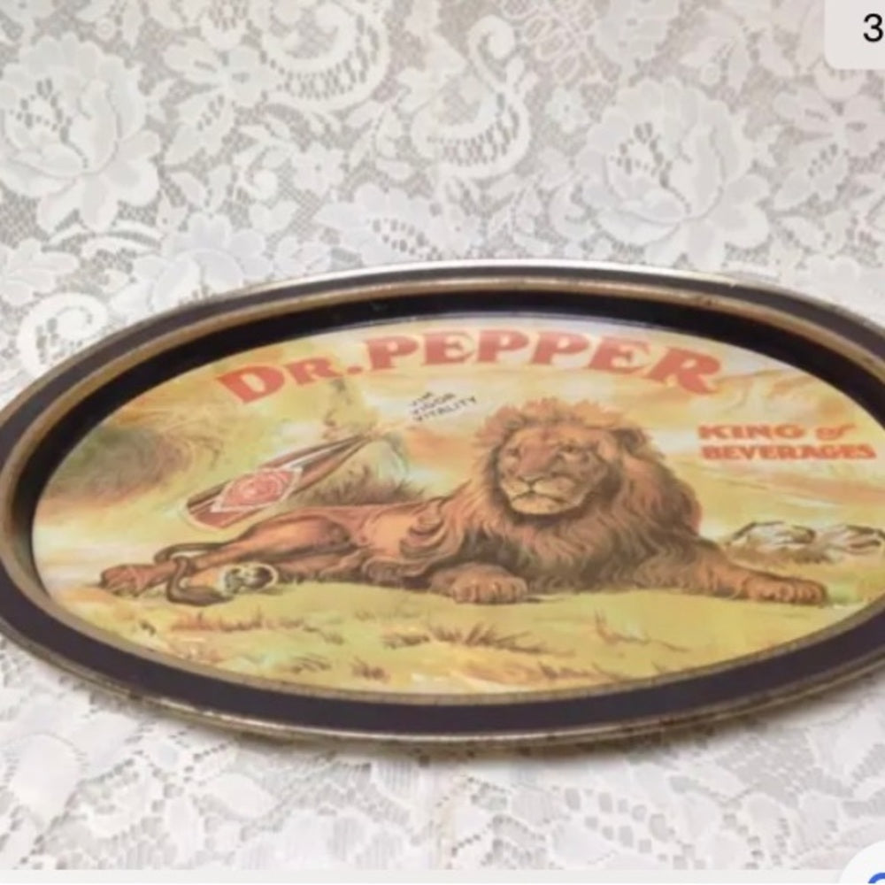 Vintage, Dr. Pepper, The King of Beverages Advertising Serving Tray