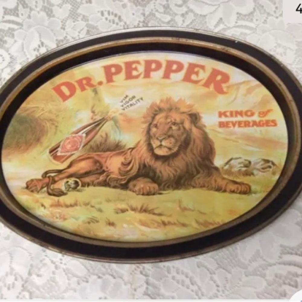 Vintage, Dr. Pepper, The King of Beverages Advertising Serving Tray