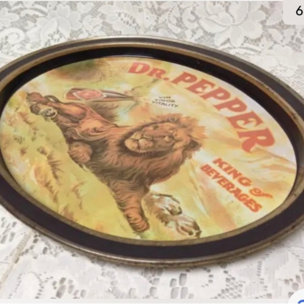 Vintage, Dr. Pepper, The King of Beverages Advertising Serving Tray