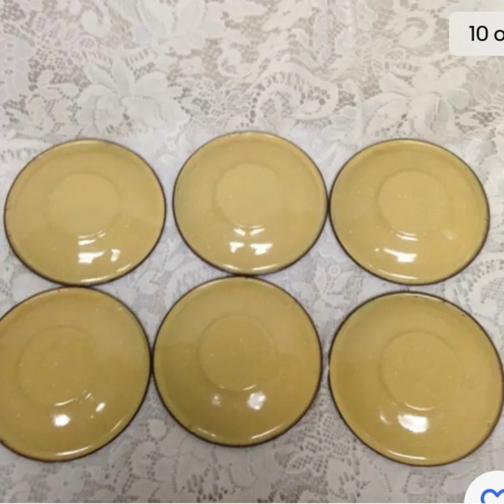 Vintage, Rare, Enamelware, 14pc Red-Blue Willow Coffee-Tea Set (2Z0521)  This is