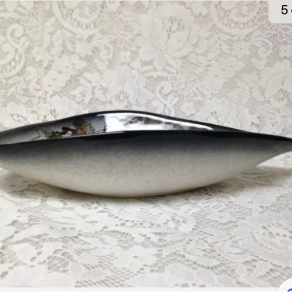 Vintage, Sascha Brastoff, California Art Bowl, Gaudy Blue Willow, 14inx6in