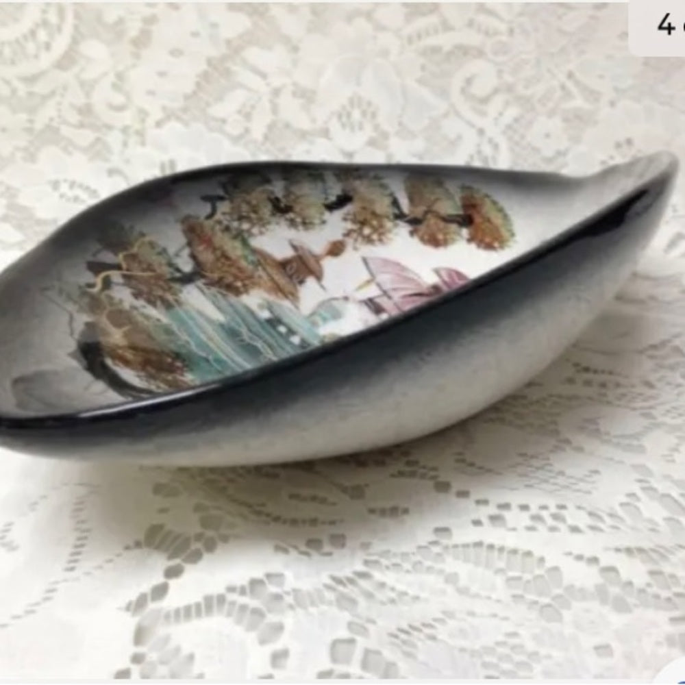 Vintage, Sascha Brastoff, California Art Bowl, Gaudy Blue Willow, 14inx6in