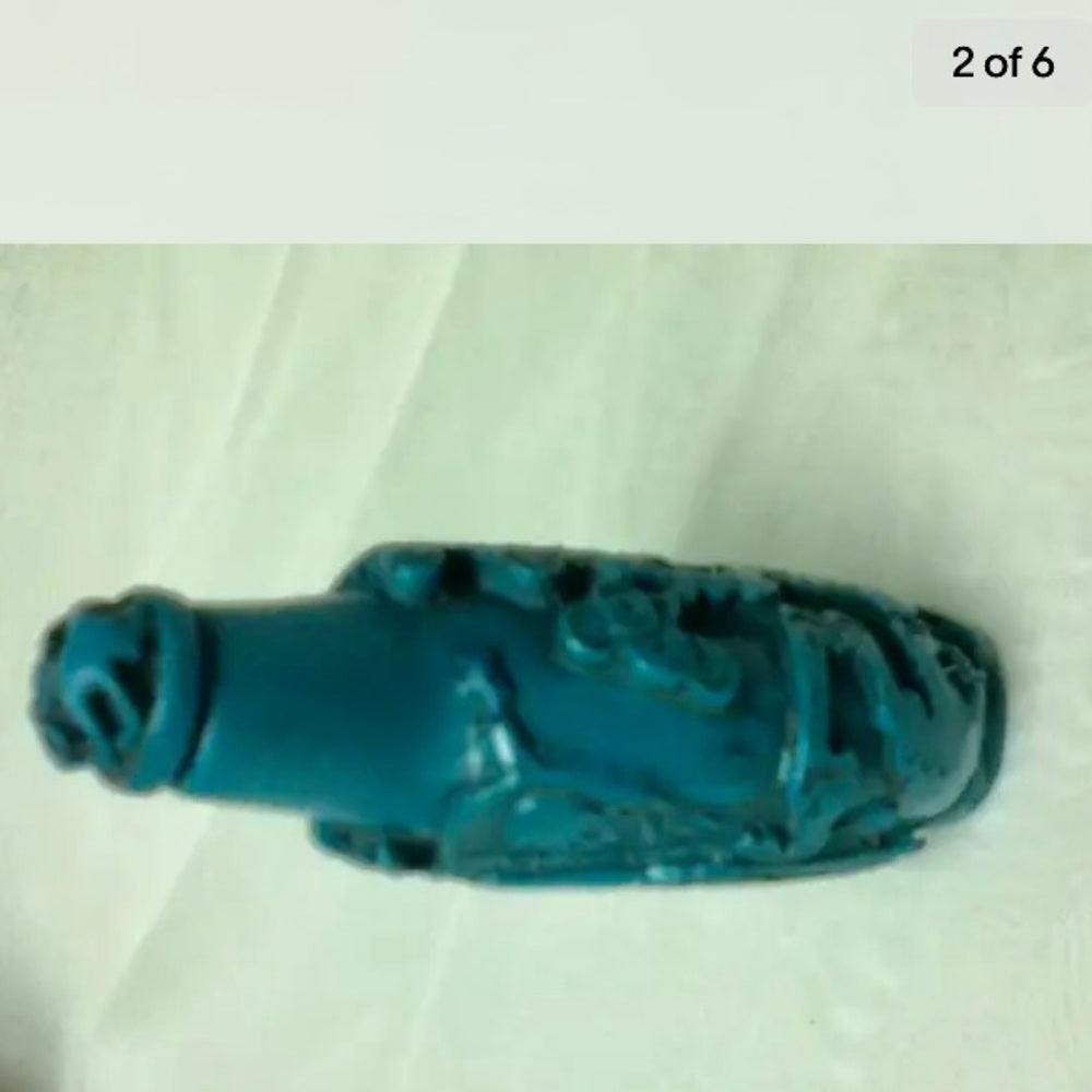 Vintage, 2pc Oval Shape Turquoise Snuff Bottle 3.5in x 2in x 1in