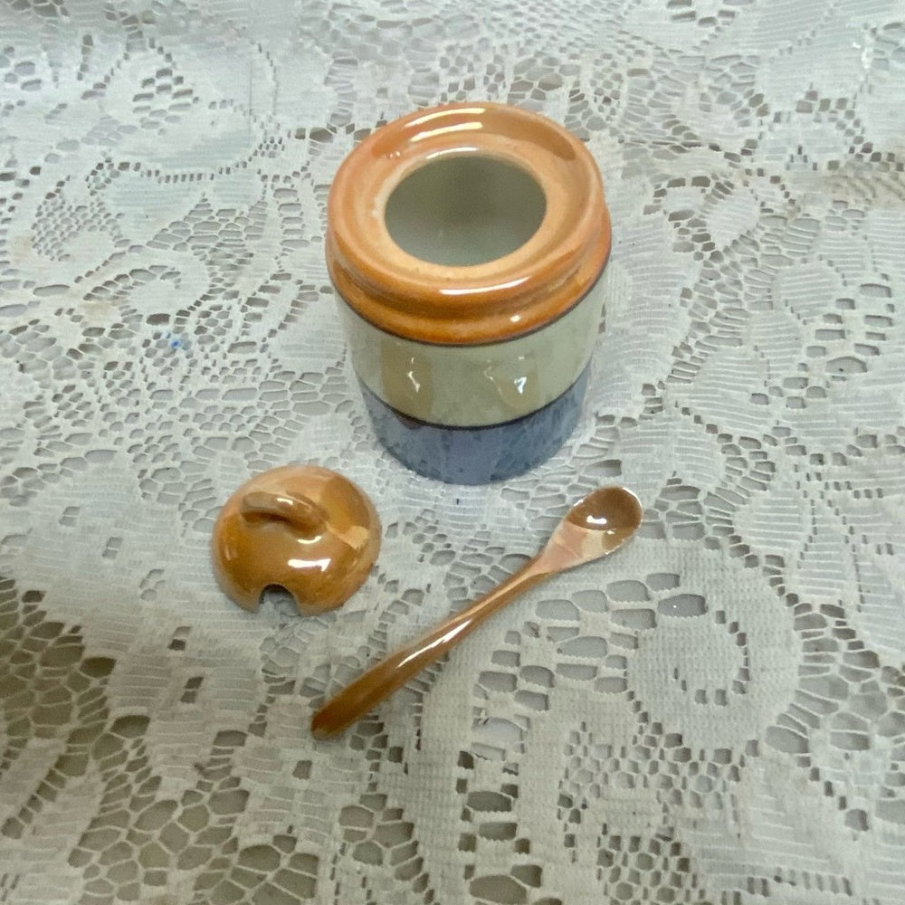 Vintage, Rare 11-pc Gaudy Blue Willow Condiment Set