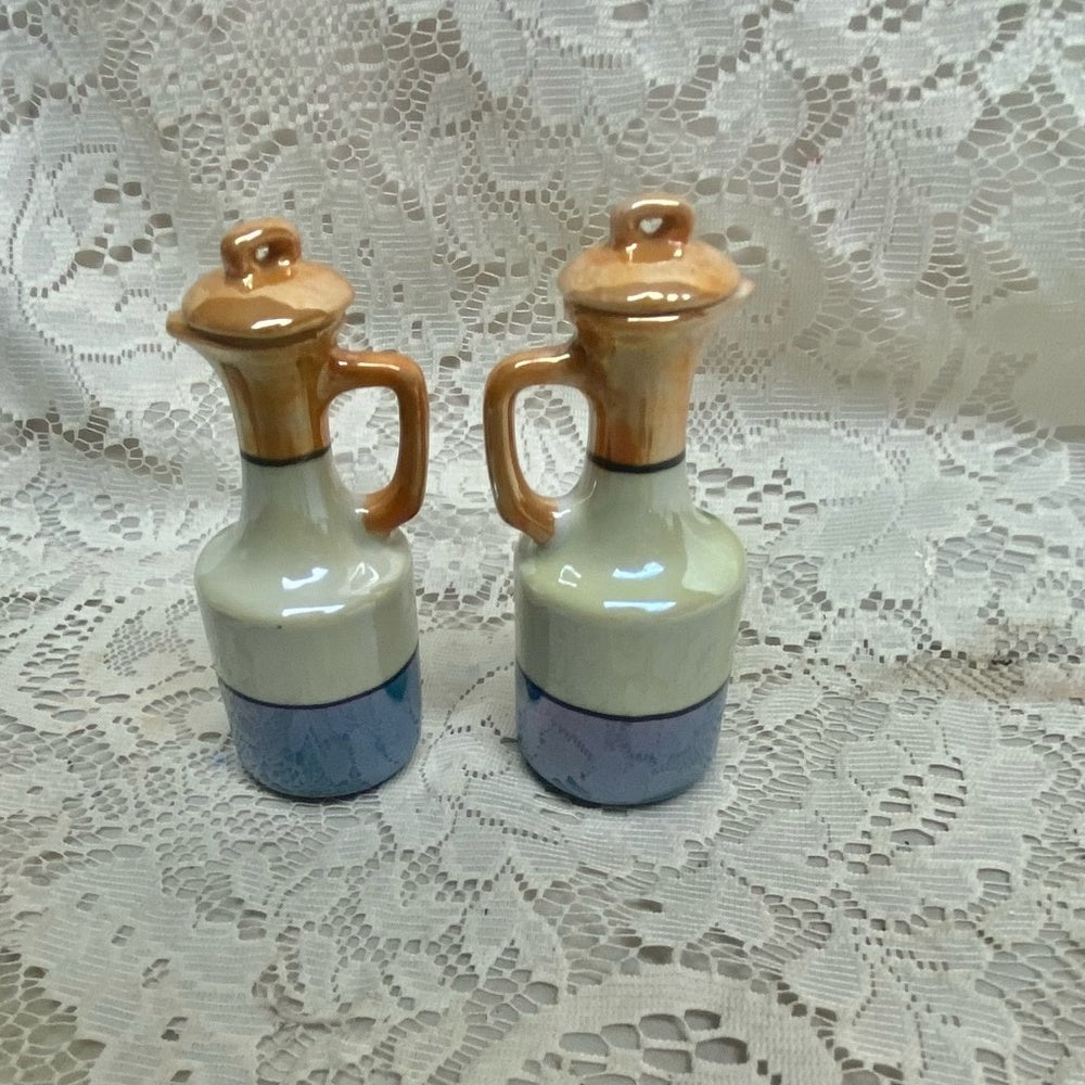 Vintage, Rare 11-pc Gaudy Blue Willow Condiment Set
