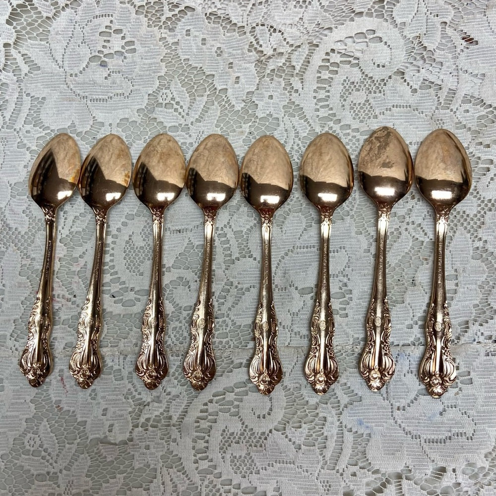 Vintage, IBW, Japan 42-pc Gold Plated Flatware Service for 8 with Box (2ZE-0723)