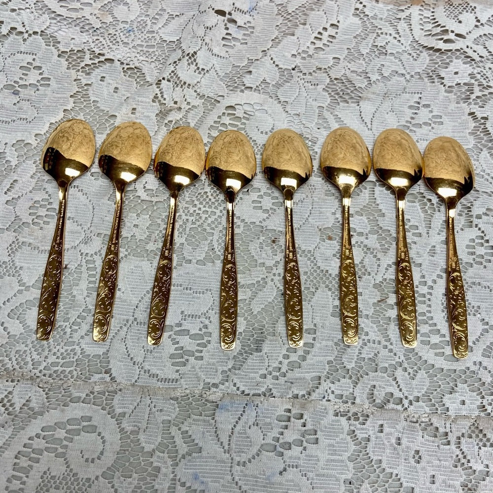 Vintage, 39-pc American, Golden Heritage Flatware for 8 with Hostess Set and Box