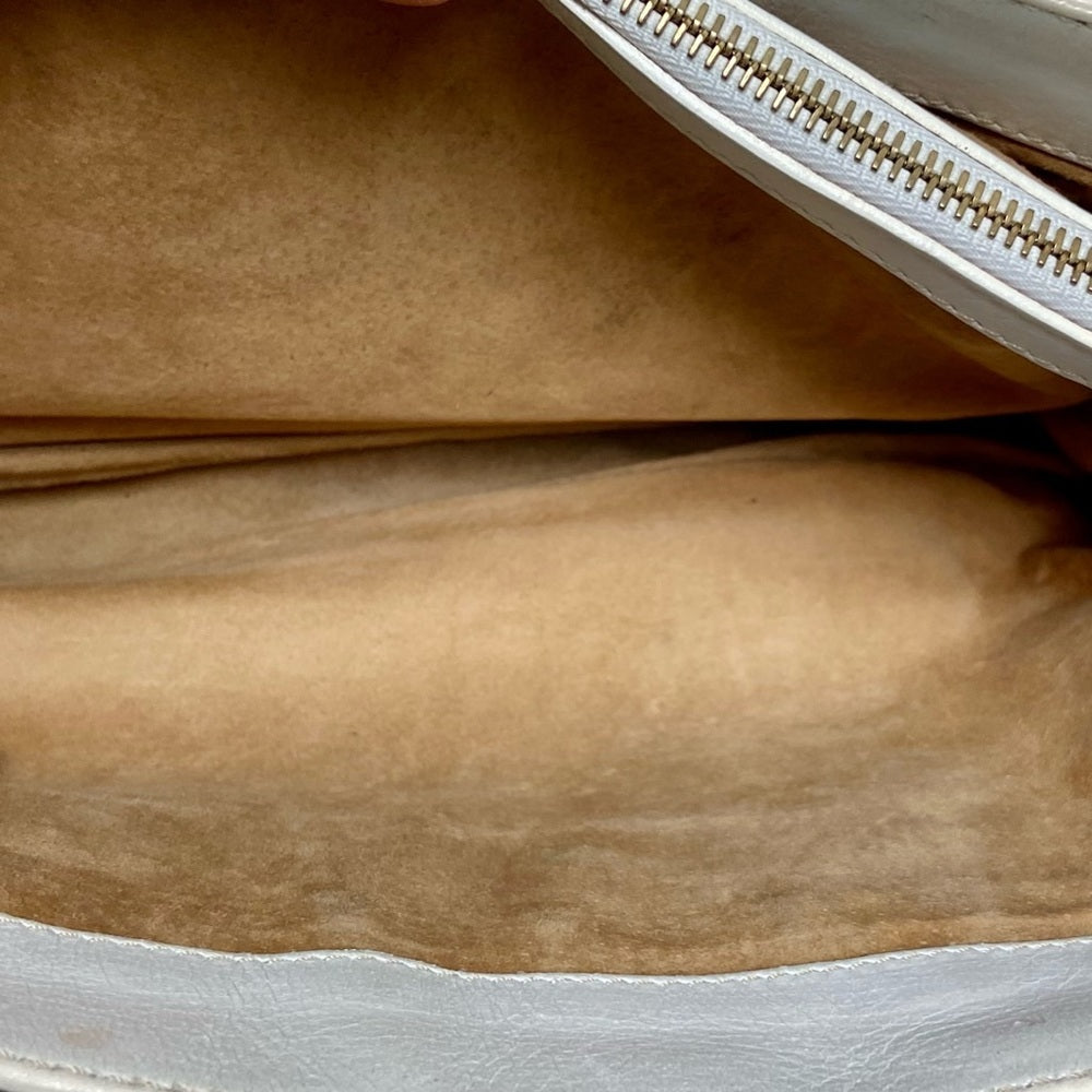 Authentic Celine White Leather Handbag -Crossbody 12in x 8in x 5in