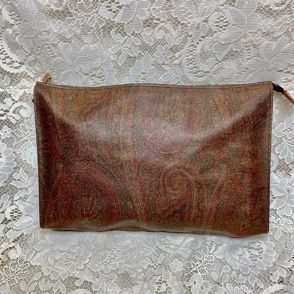 Vintage, Etro, Italy, Burgundy Paisley Pouch, Clutch , Crossbody