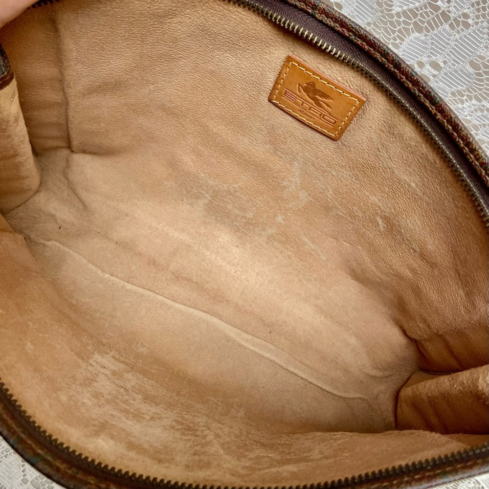 Vintage, Etro, Italy, Burgundy Paisley Pouch, Clutch , Crossbody