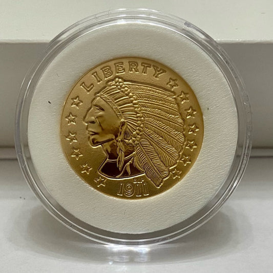 National Collectors Mint- 1911, $5.00 Tribute Proof Gold Plated Coin