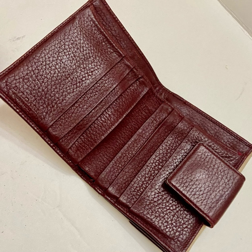 Bulgari Beige Canvas Compact Bi-fold Wallet