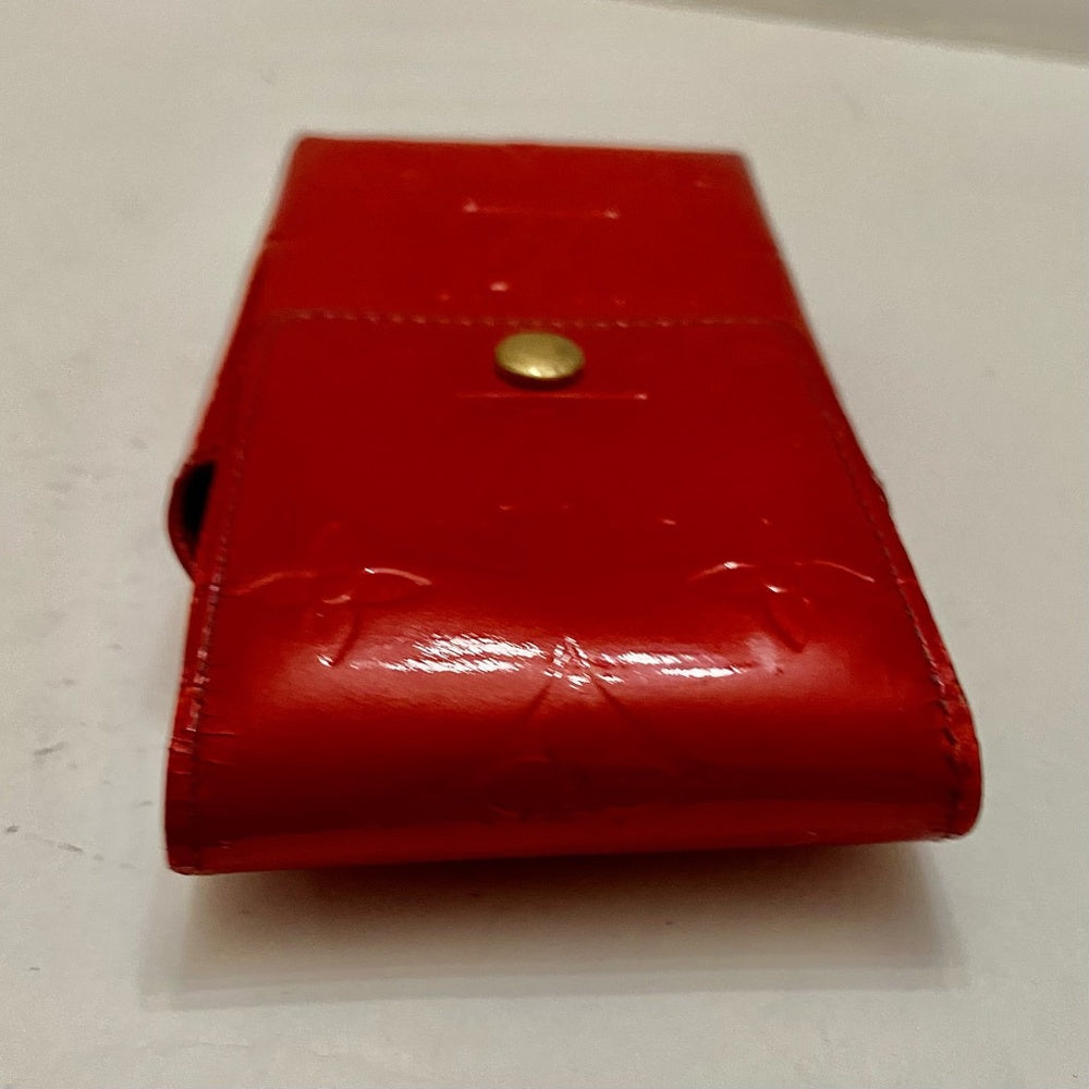 Louis Vuitton Brown Red Vernis Cigarrete Eye Glass, Cell Phone Case 5.5in x 3in