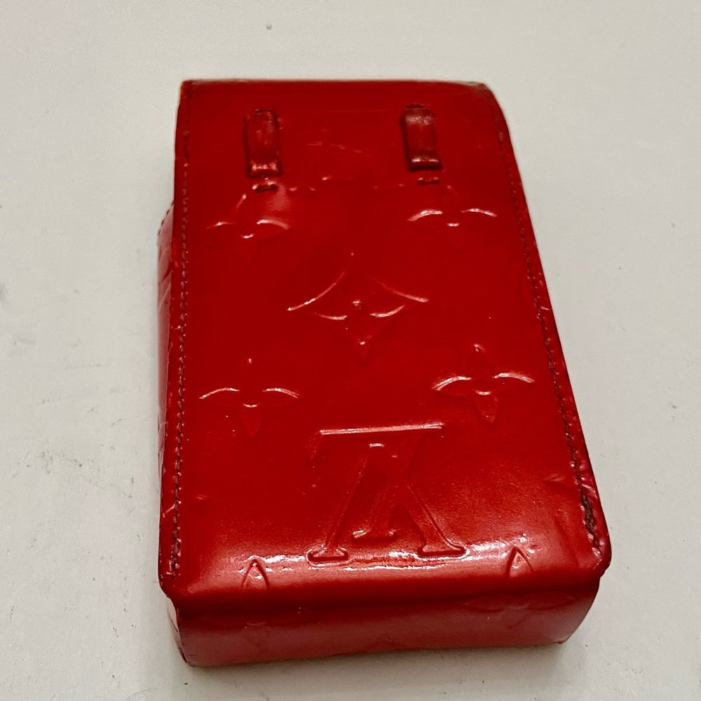 Louis Vuitton Brown Red Vernis Cigarrete Eye Glass, Cell Phone Case 5.5in x 3in
