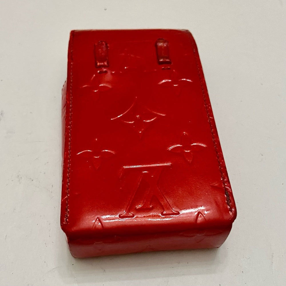 Louis Vuitton Brown Red Vernis Cigarrete Eye Glass, Cell Phone Case 5.5in x 3in