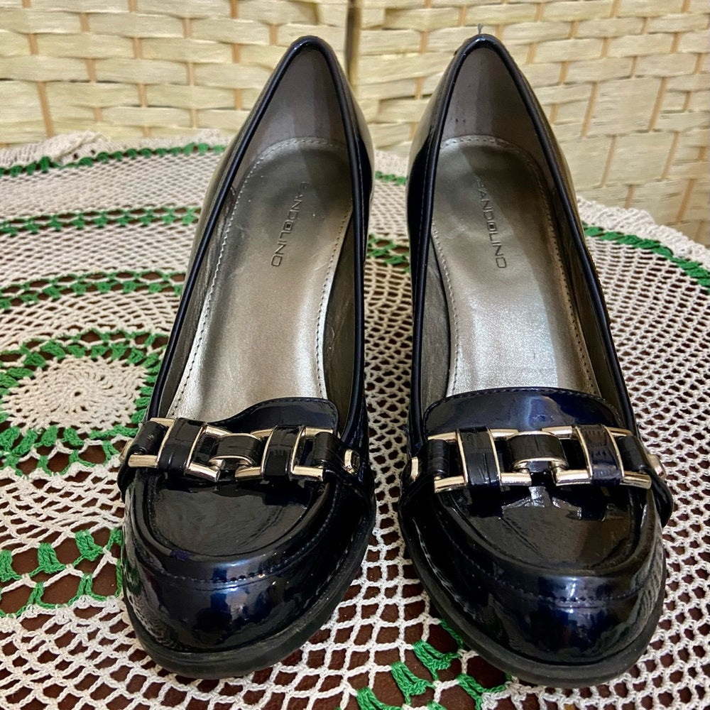 Bandolino Blue Buckle Heel Shoes- Size 7.5