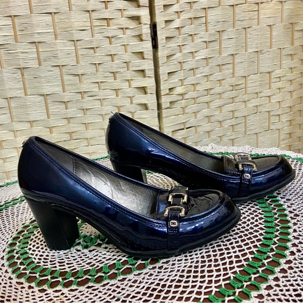 Bandolino Blue Buckle Heel Shoes- Size 7.5