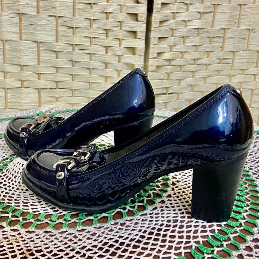 Bandolino Blue Buckle Heel Shoes- Size 7.5