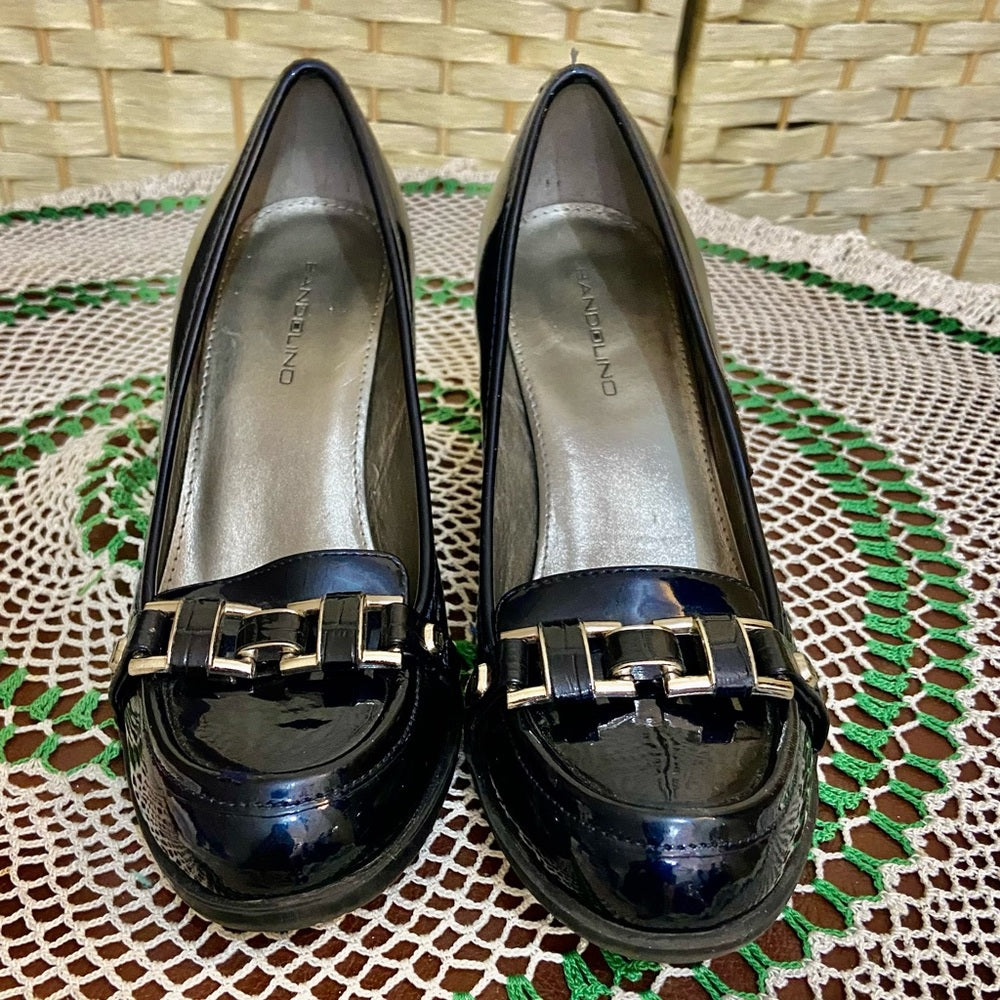 Bandolino Blue Buckle Heel Shoes- Size 7.5