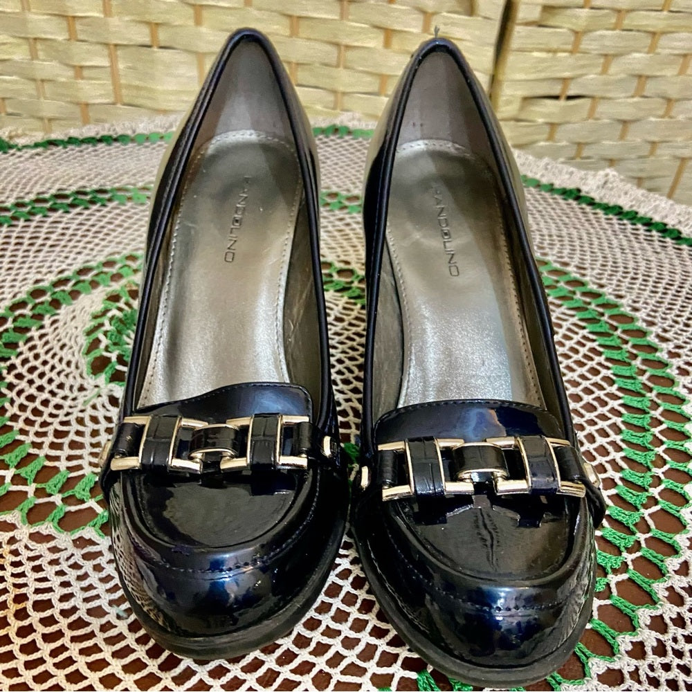 Bandolino Blue Buckle Heel Shoes- Size 7.5