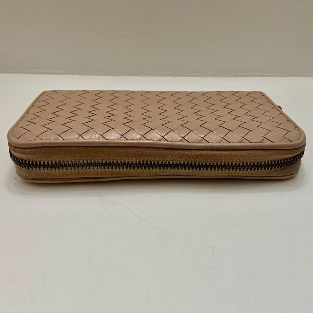 Bottega Veneta Beige Leather Zippy Long Wallet