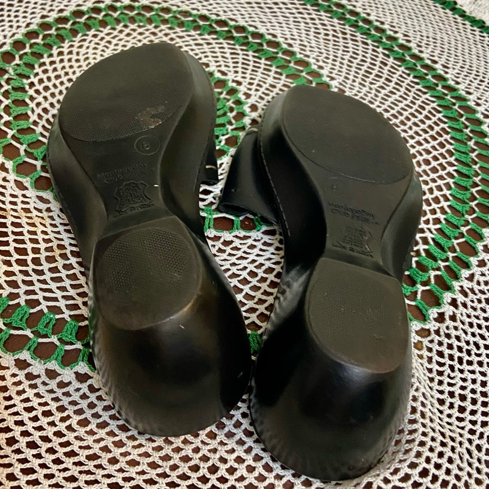 Montego Bay Club Leather Collection Platform Sandal Size 8