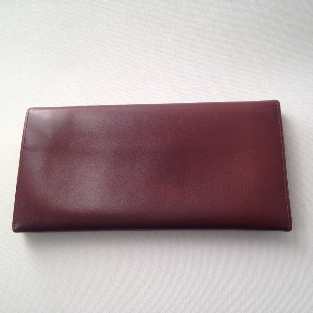 Cartier Burgundy, Leather Breast Long Wallet