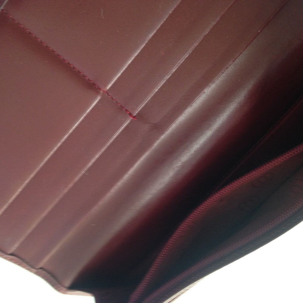 Cartier Burgundy, Leather Breast Long Wallet