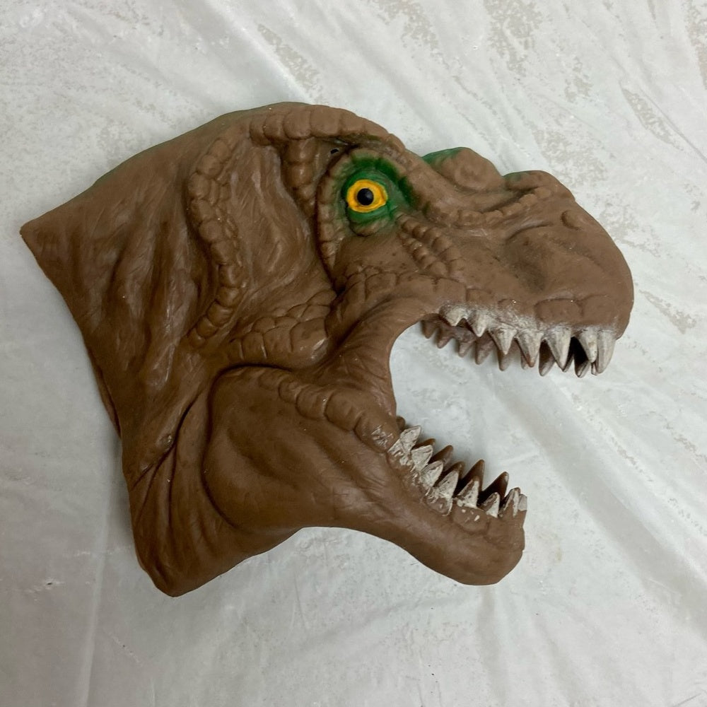 Vintage, Rare, Green Dinosaur Puppet 6.5in x 5in