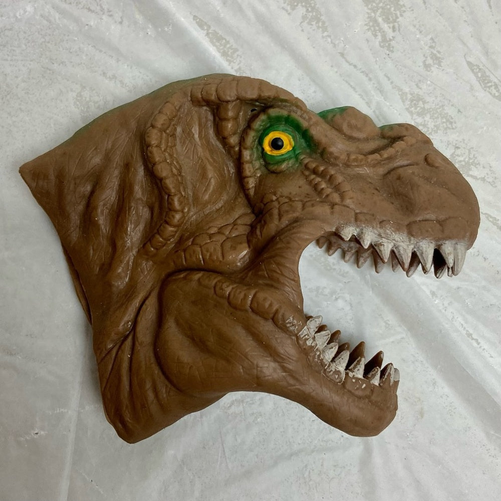 Vintage, Rare, Green Dinosaur Puppet 6.5in x 5in