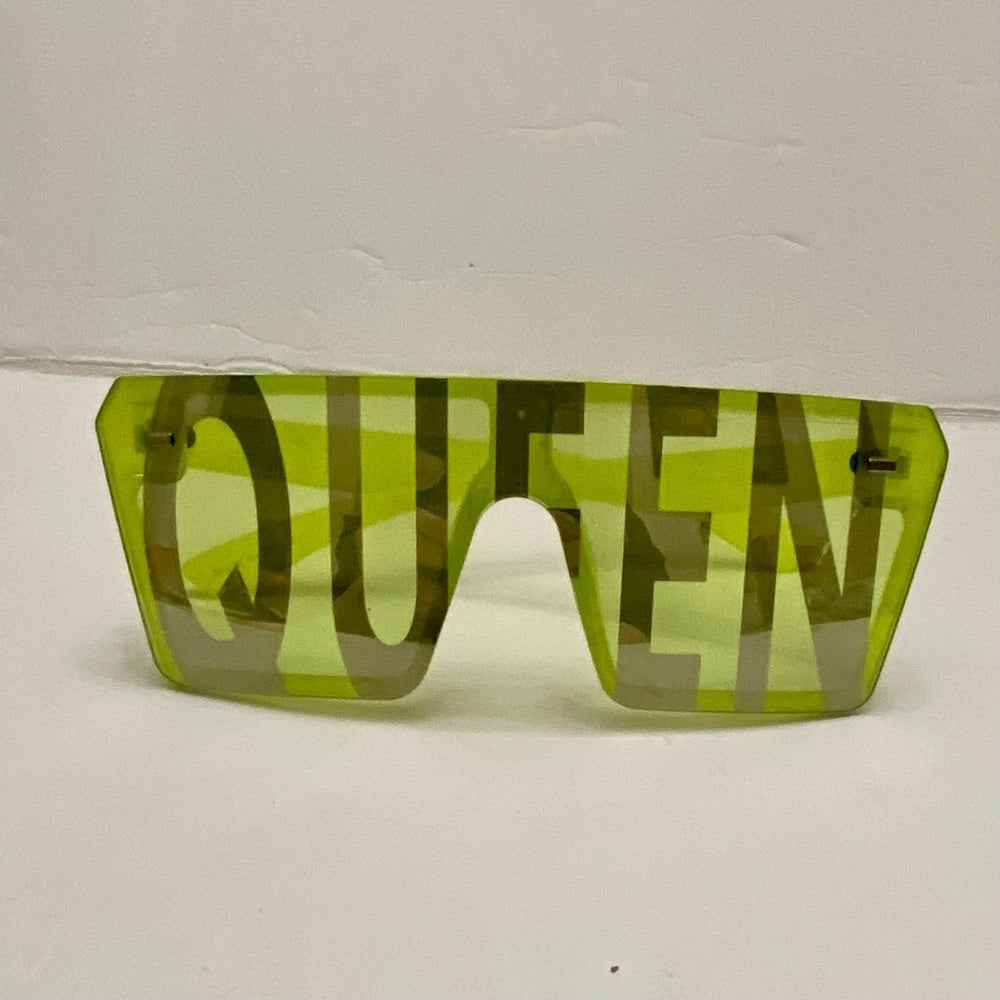 Lot of 2 Vintage Sunglasses- Queen Green Squarish and Pinkish with Rhinestones