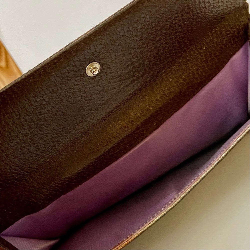 Bulgari Dark Brown Mono Canvas Trifold Long Wallet