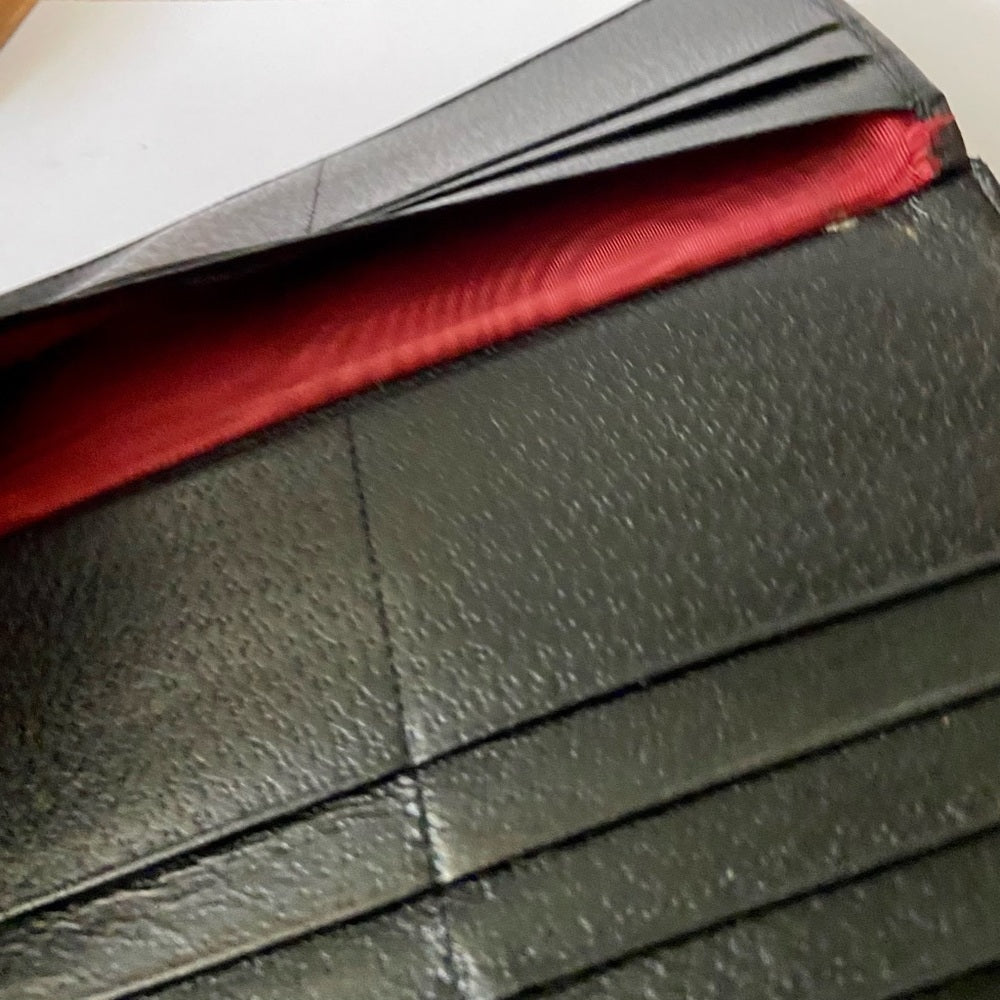 Bulgari Black Mono Coated Canvas Trifold Long Wallet