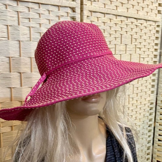 Elegant, San Diego Hat Co.-Fuchsia  Pink Wide Rim Hat Size 6-8
