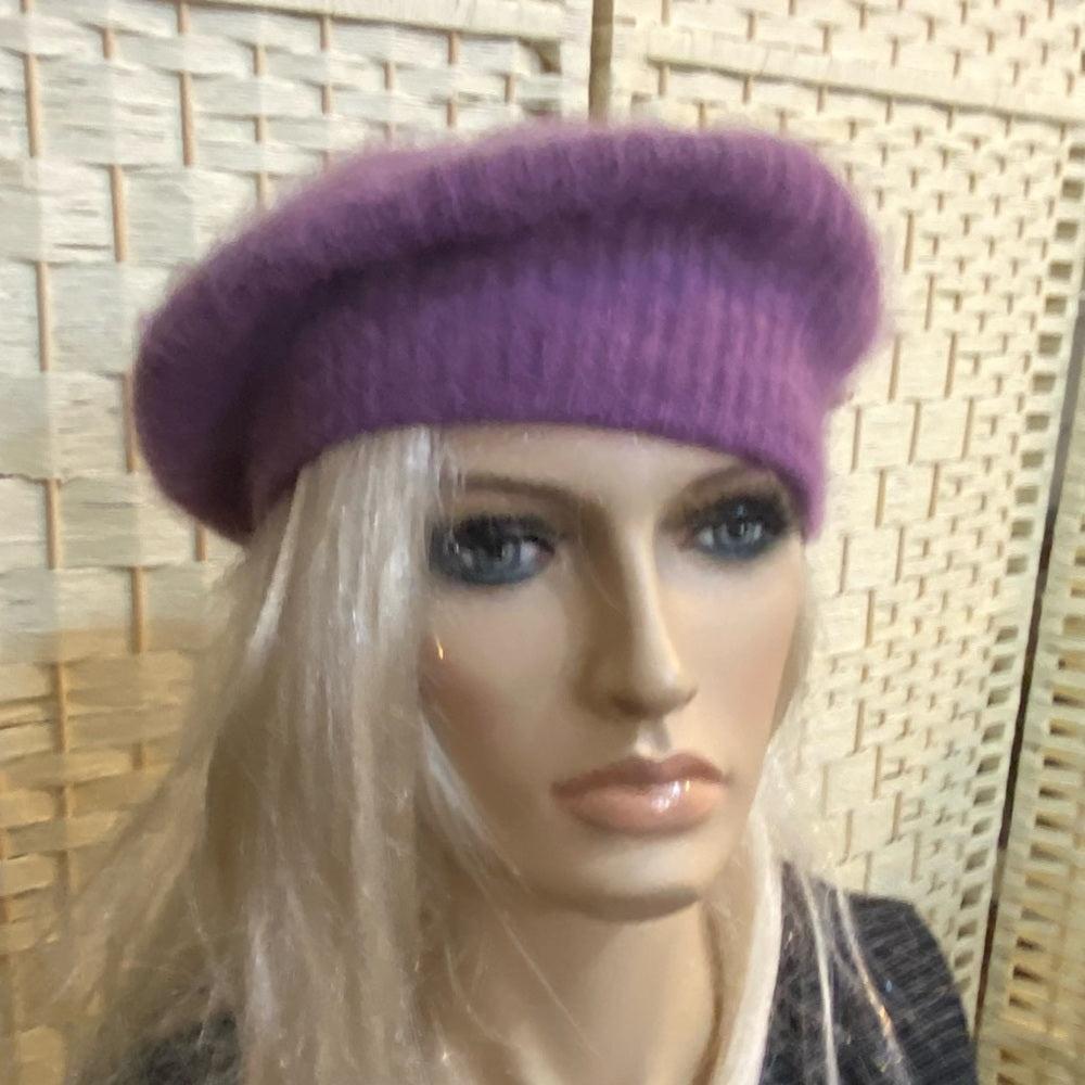 Beautiful, Aquamarine Hand Knitted Beanie Hat w/ Hand Crafted Accent